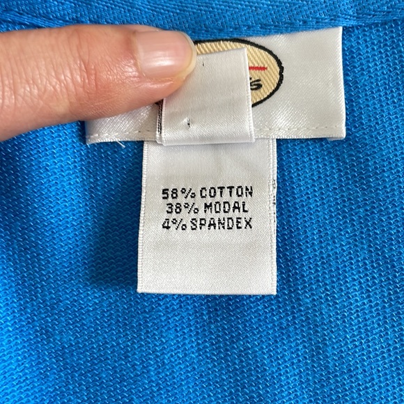 TALBOTS ZIP FRONT JACKET, SIZE LARGE IN BLUE - Picture 14 of 16